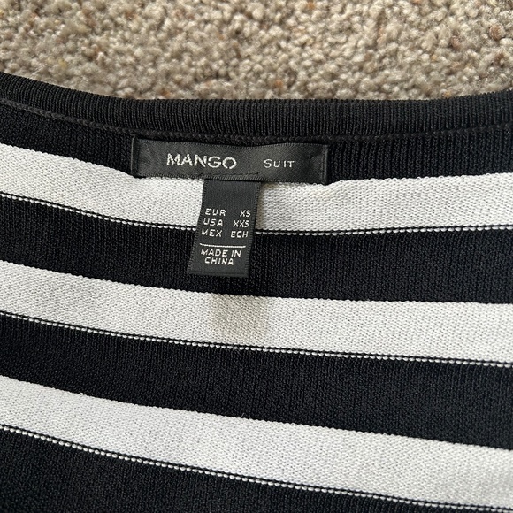 Mango Black and white fitted sweater dress - Picture 7 of 8